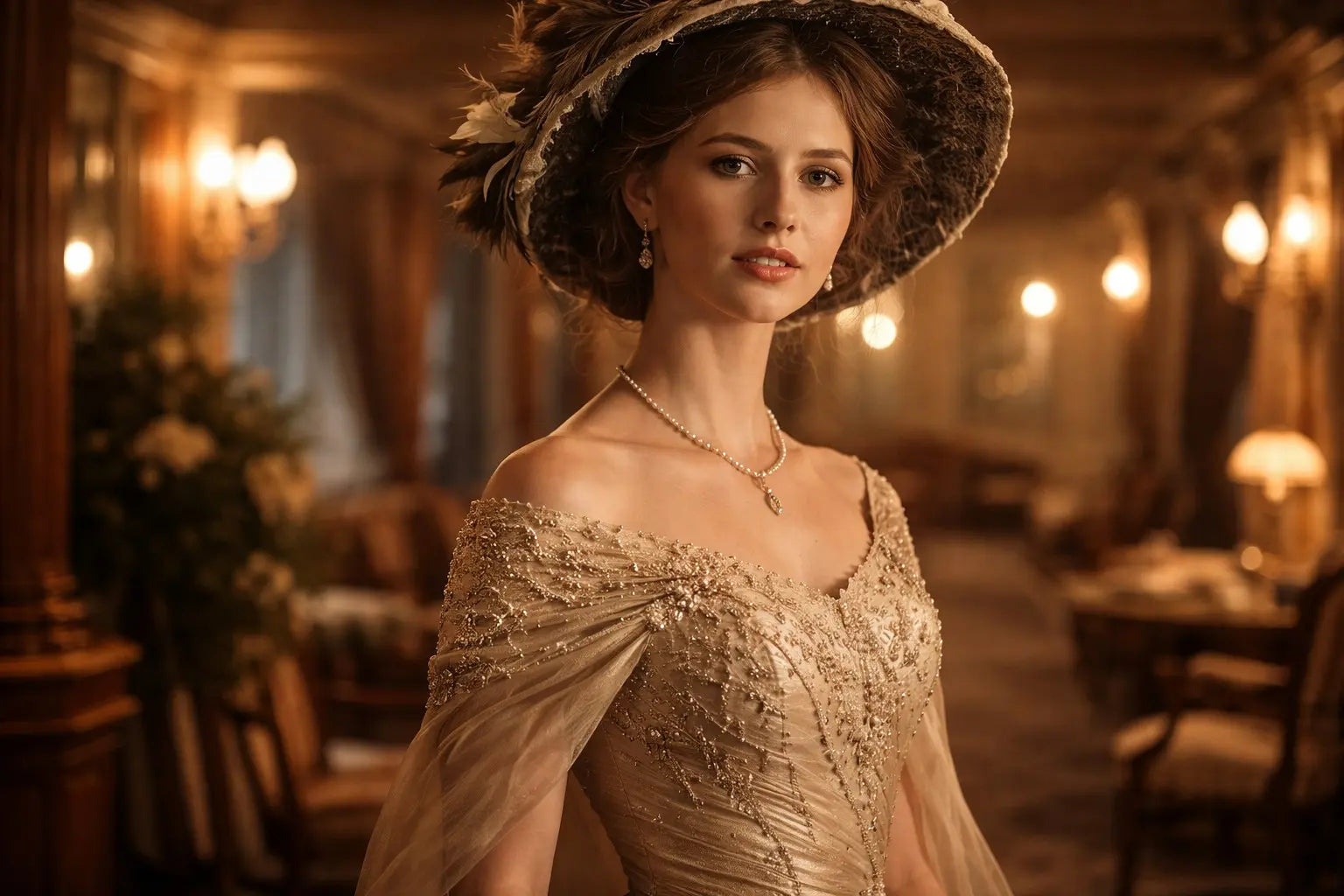 Leontine Aubart in Titanic first class