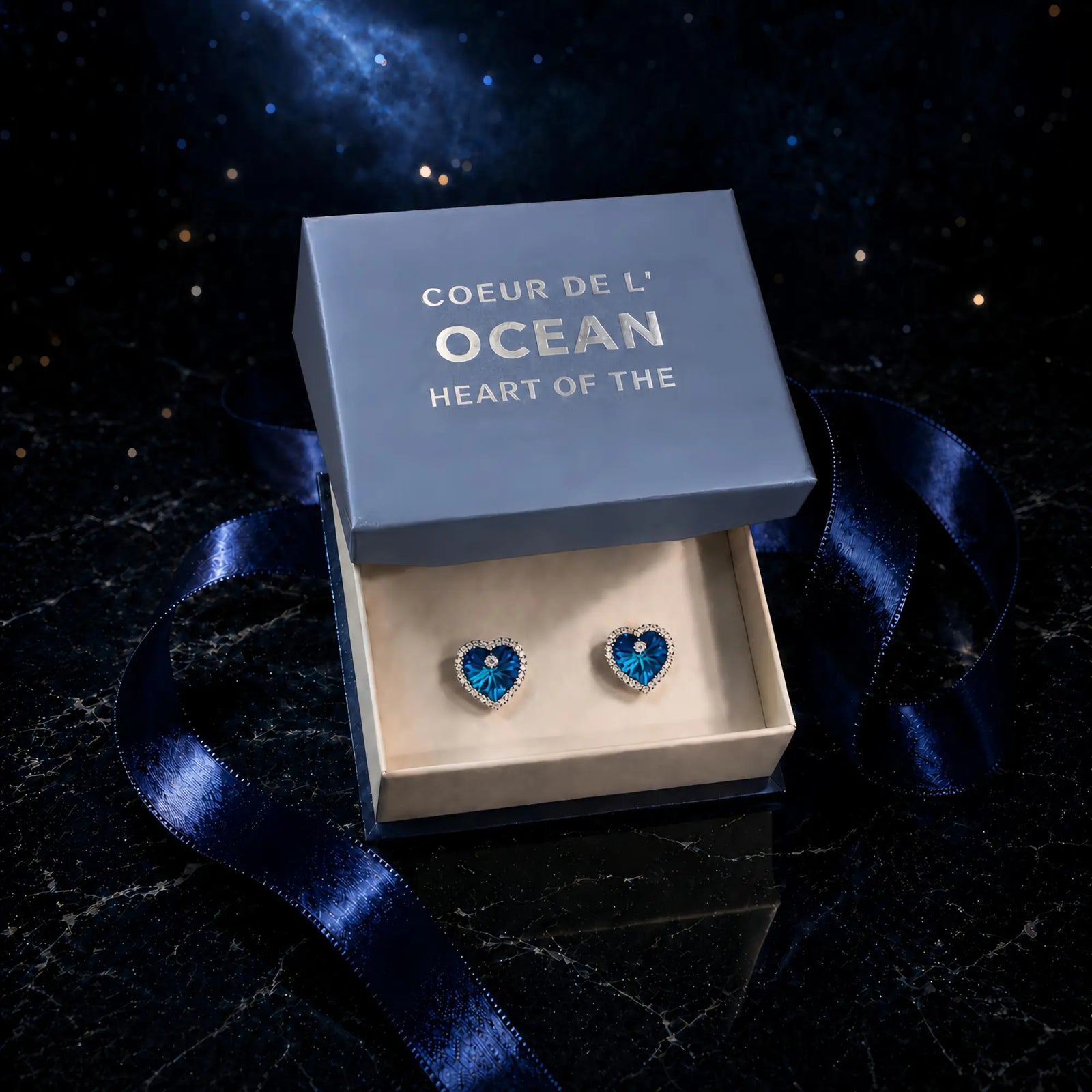 Heart of the Ocean Earrings Luxury Box