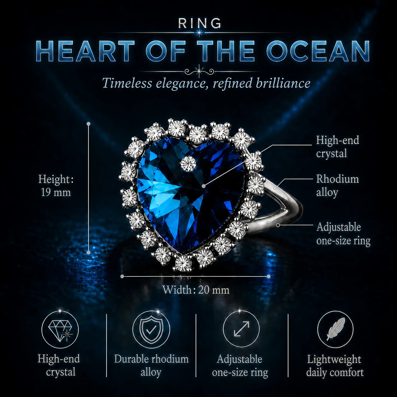 Heart of the Ocean Ring technical details