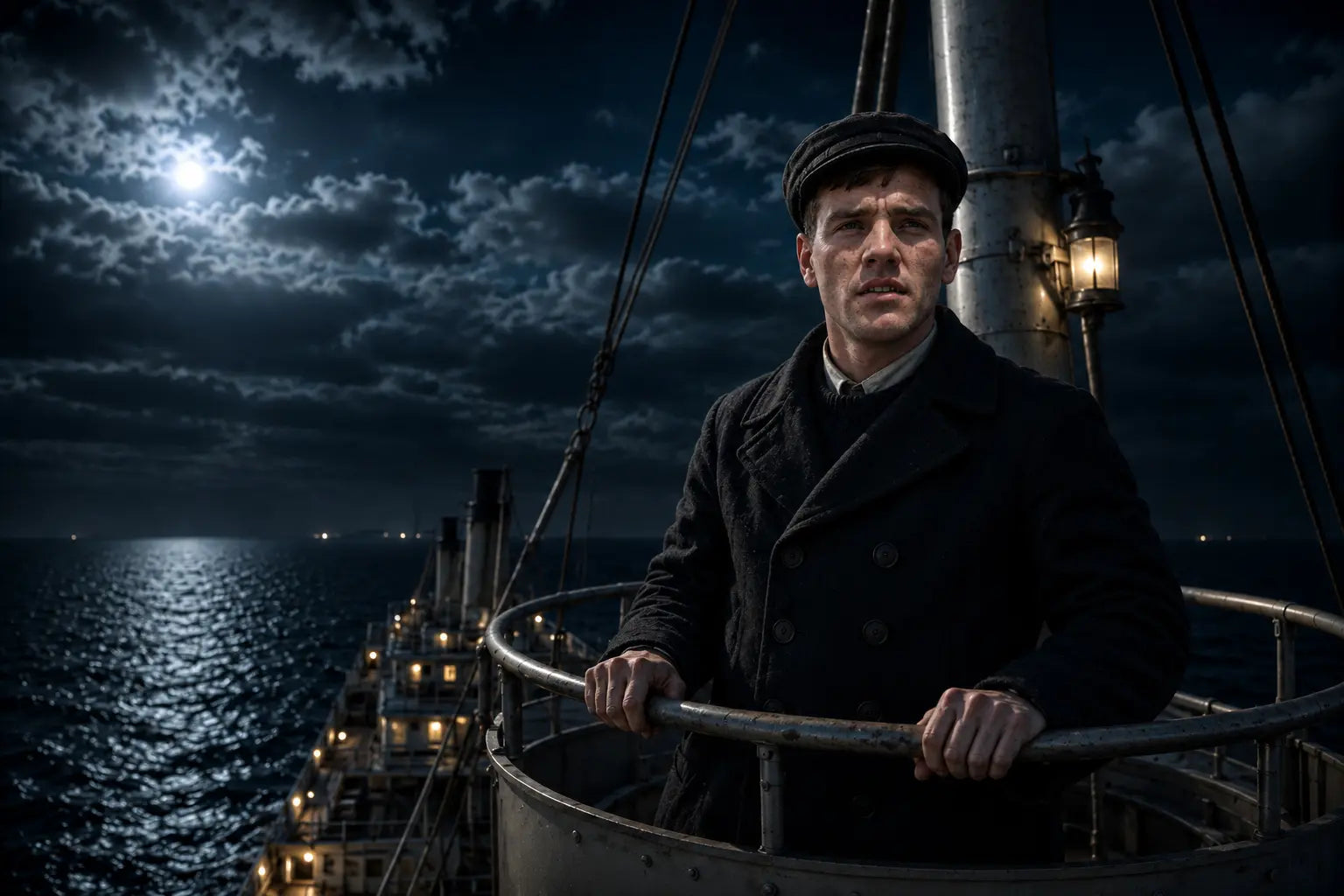 Frederick Fleet Titanic lookout spotting the iceberg from the crow's nest