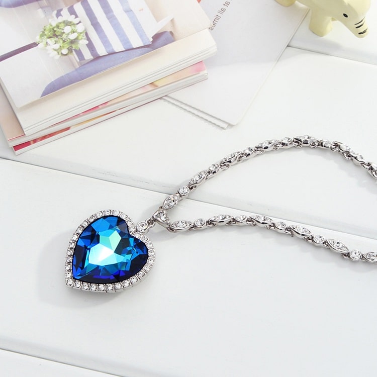 HMOOY Titanic Heart of The Ocean Necklace, Titanic Necklace